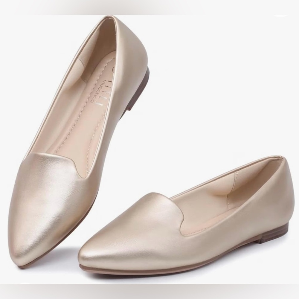 Gold Flats Sz 8